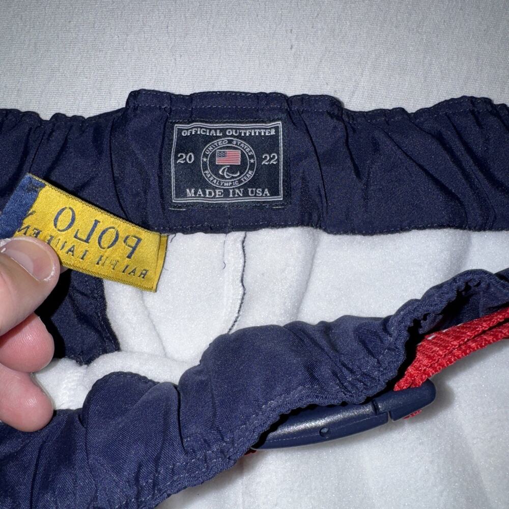 Polo Ralph Lauren 2022 United States Paralympic Team Pants Adult LG 36 USA Made - Picture 7 of 14